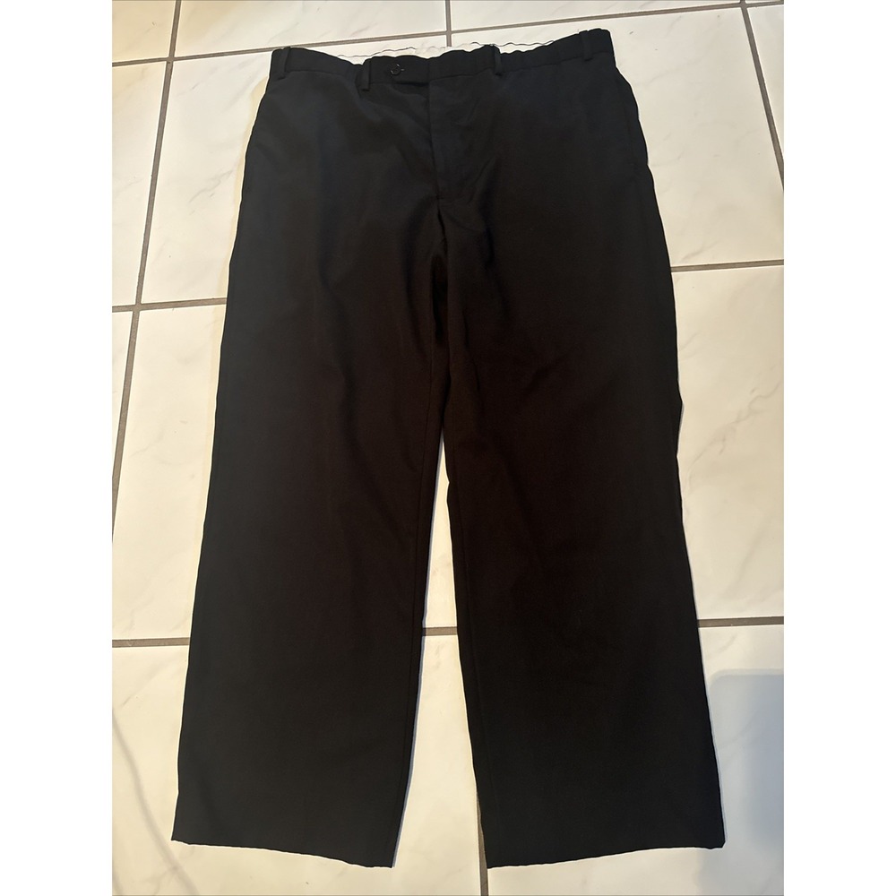 Brooks Brothers Pants Mens 38x27.5 Black 346 Stretch Trousers Slacks Dress Wool